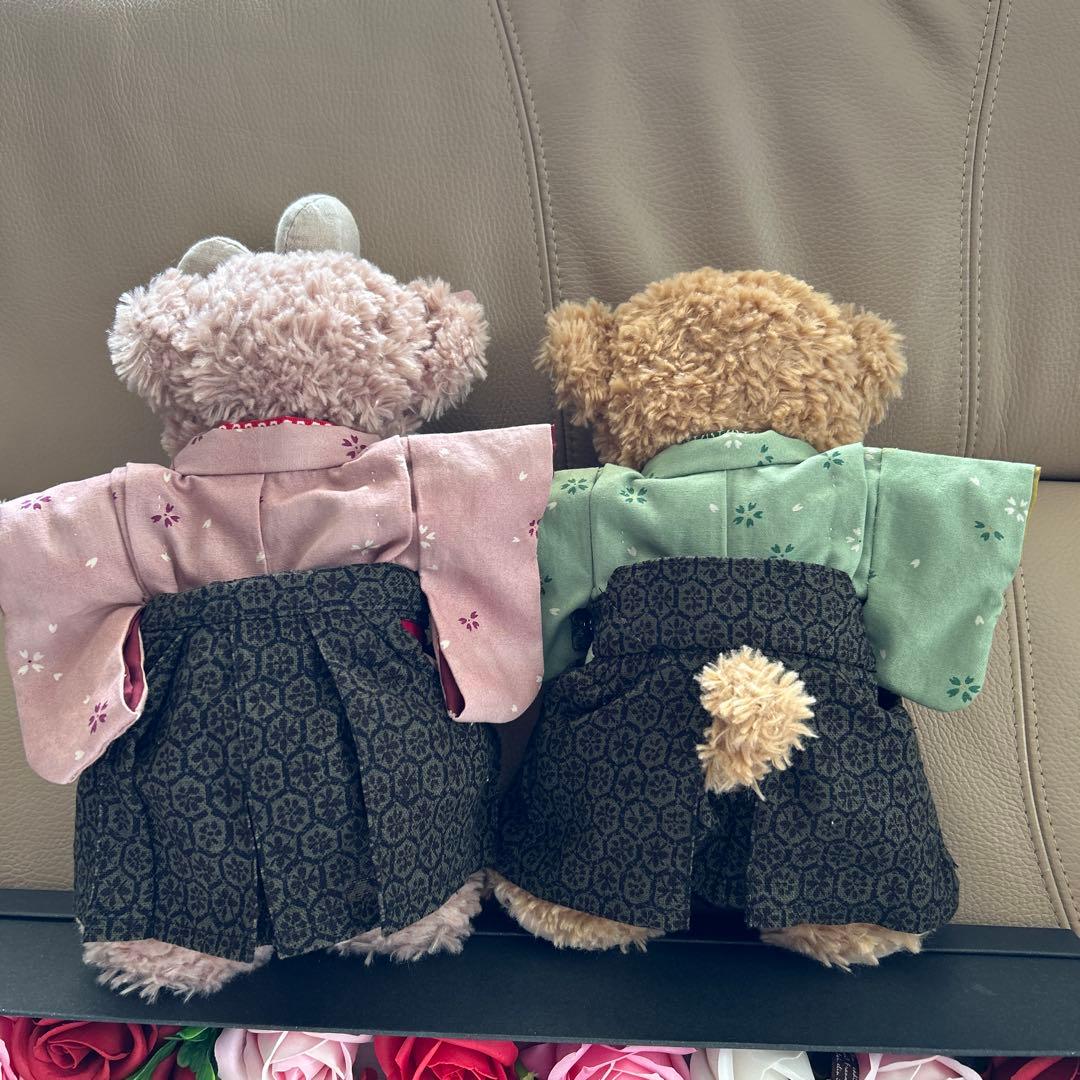 B94 ダッフィー &シェリーメイ ハンドメイド　袴ペアコスチューム