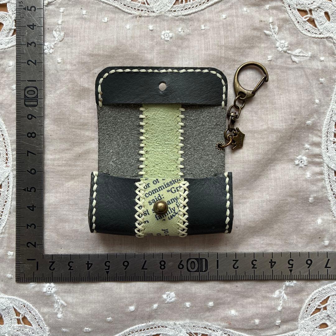 12a.【レザー】ミニミニポーチ　ハンドメイド