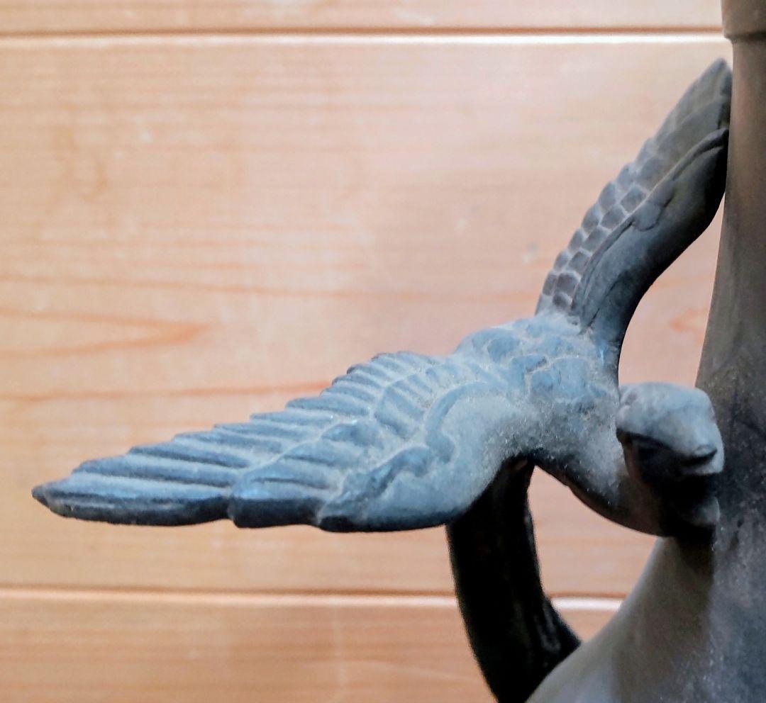 『大切に保管してます』三足香炉ま／持ち手や脚が鳥（鳳凰のような形）明治金工かも？