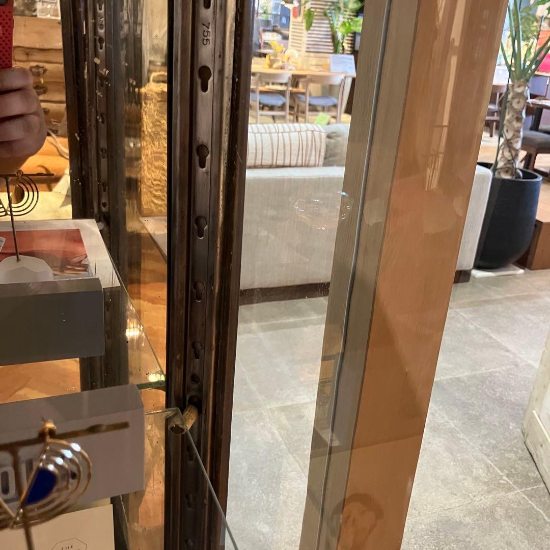 アンティーク　ガラスケース　店舗什器　ショーケース　キュリオケース