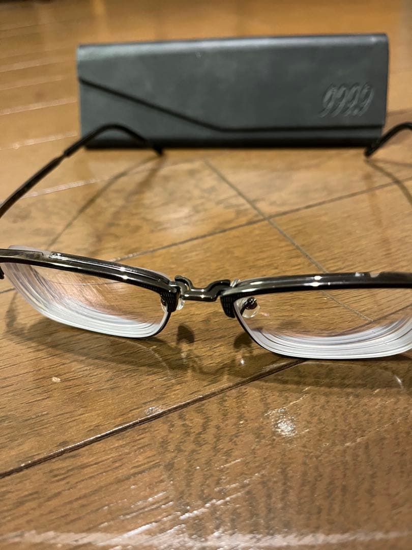 9.999 フォーナインズ　ブラック　メガネ s161T 中古