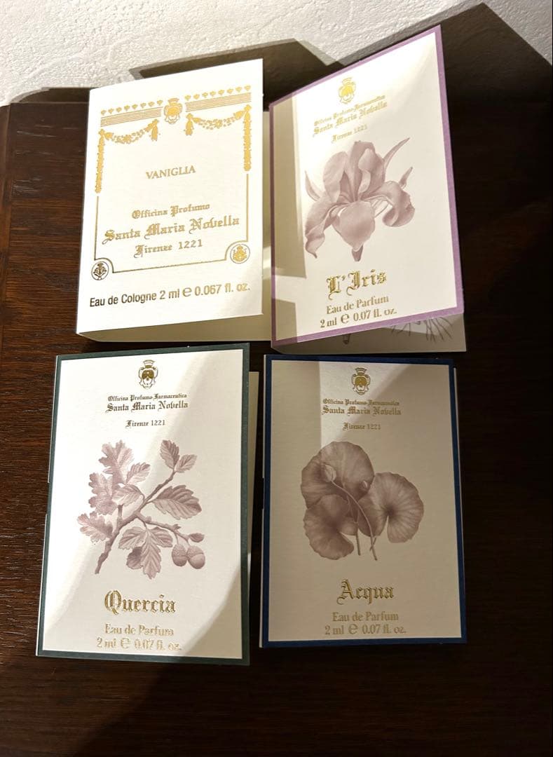 Santa Maria Novella アイリス　アクア　クエルチア　バニラ