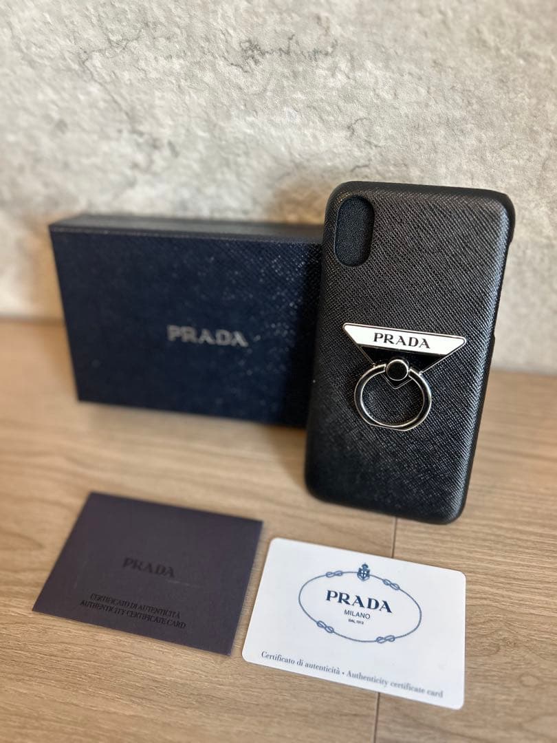 翌日発送❗️PRADA リング付き iPhoneXSケース※箱付き