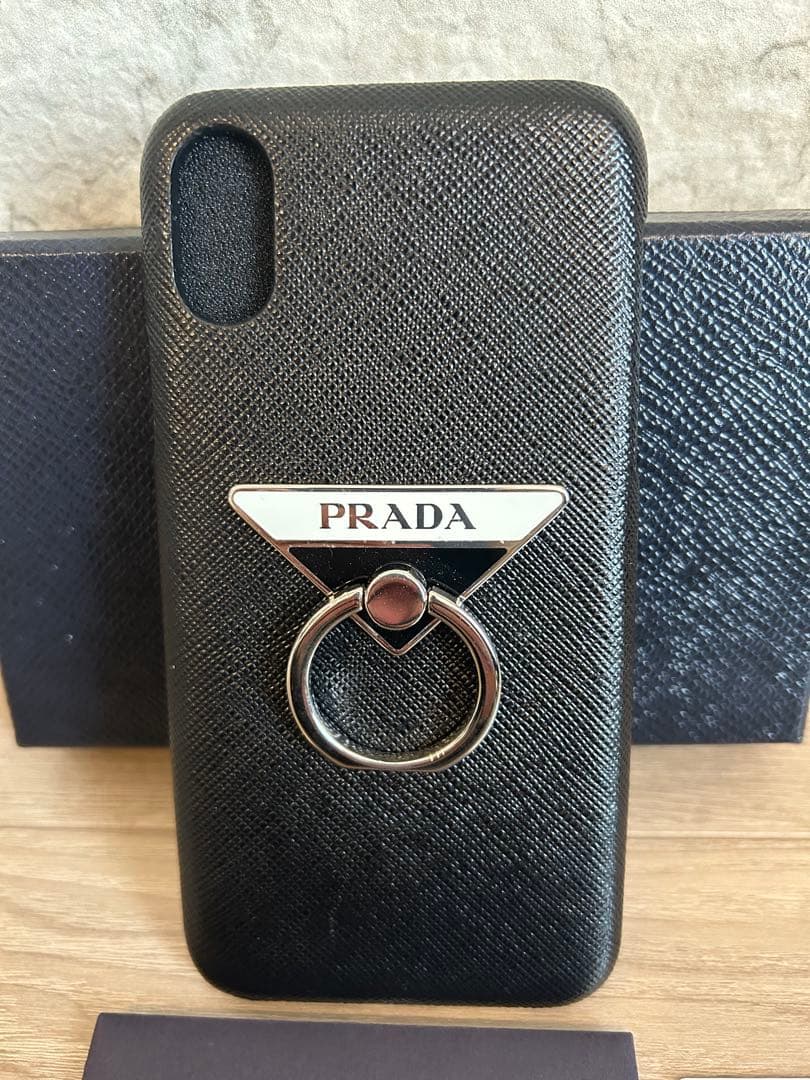 翌日発送❗️PRADA リング付き iPhoneXSケース※箱付き