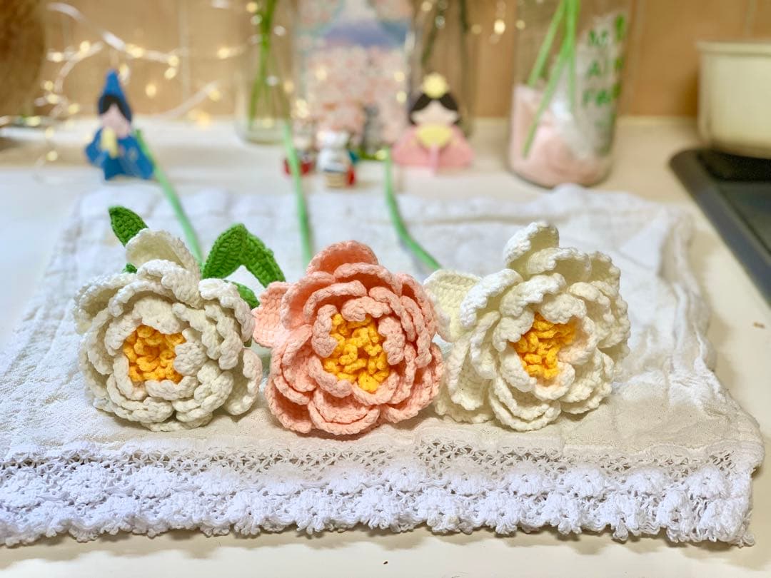 母の日ギフト♡かぎ針編みのフラワー花束（枯れない花）