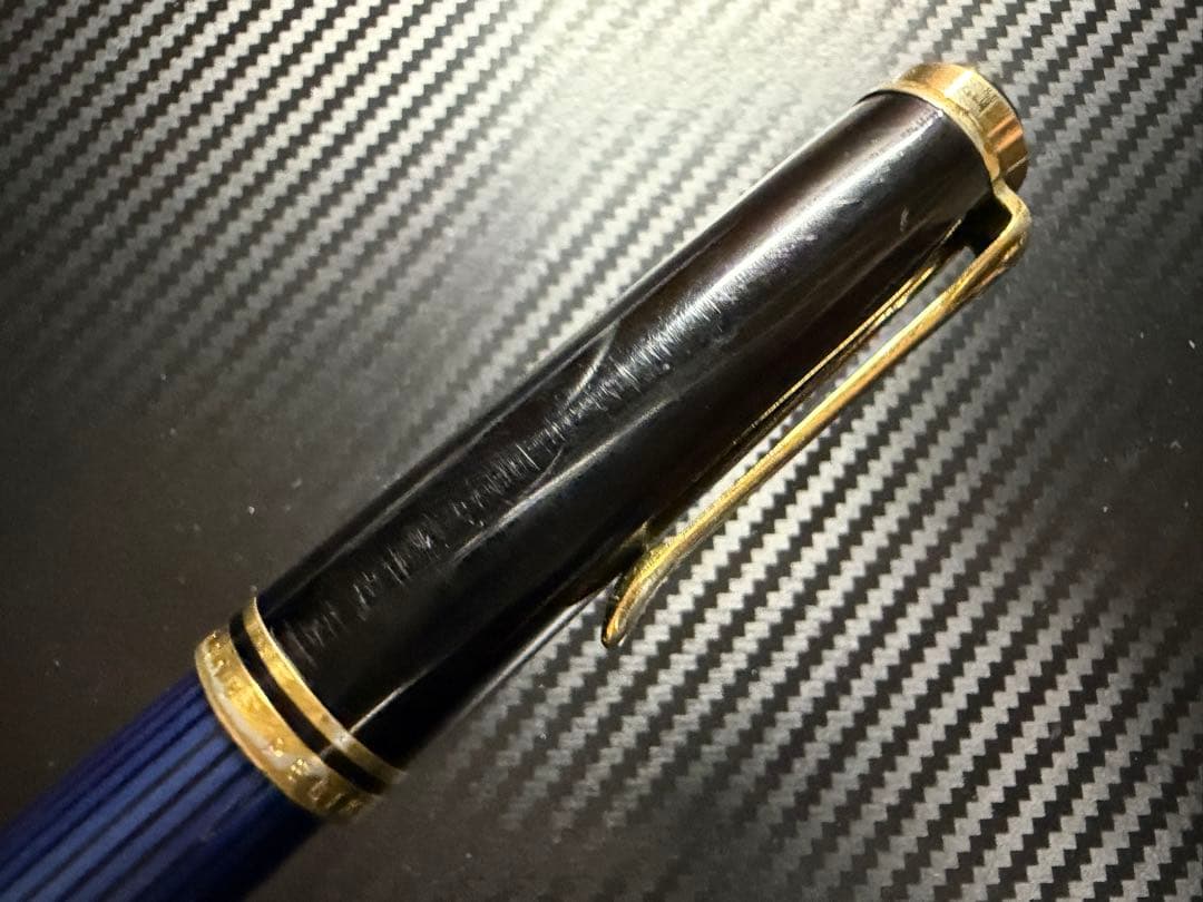 ペリカン スーベレーン M800 青縞 18C M 中字 万年筆