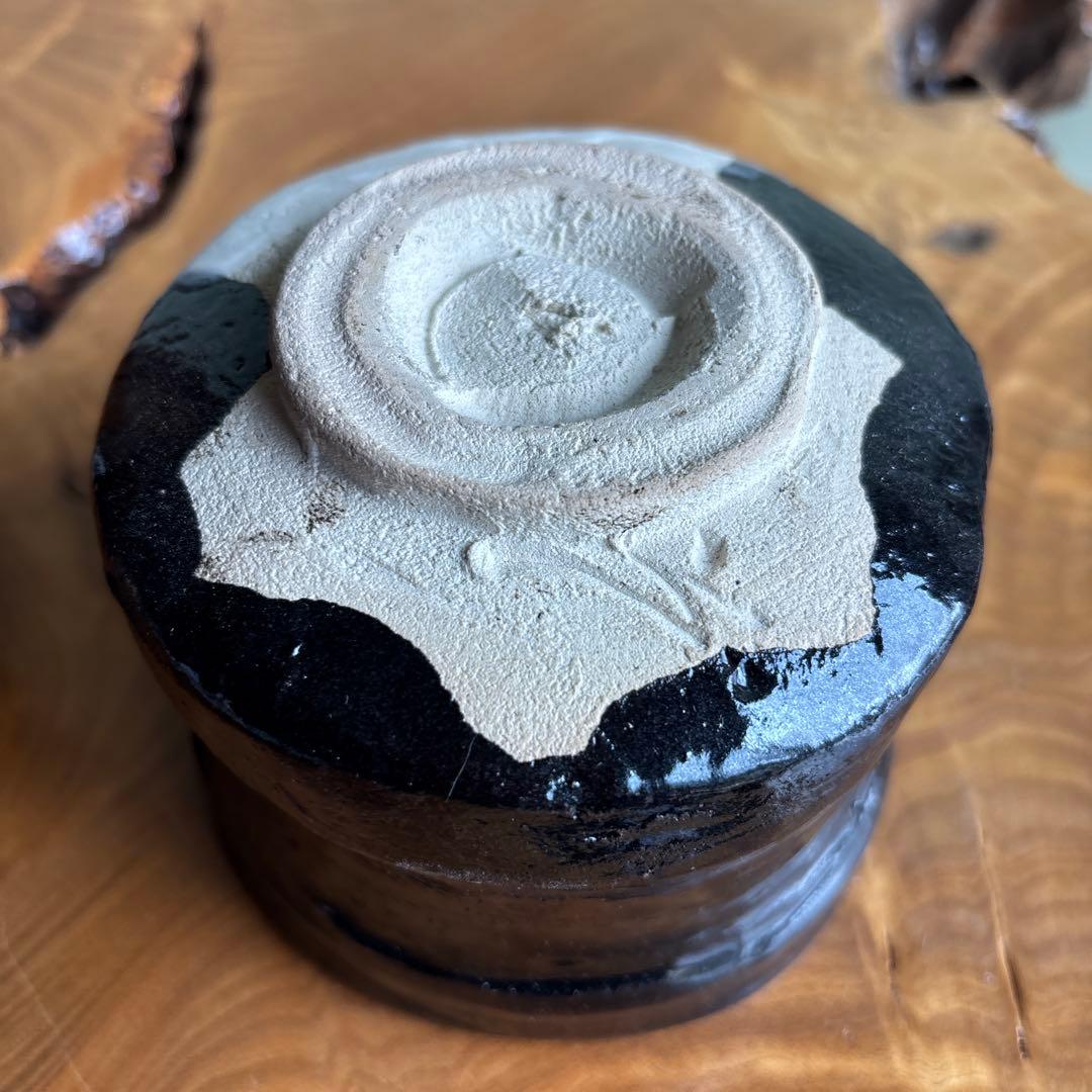 黒織部茶碗 作家物 織部焼 抹茶碗 茶道具