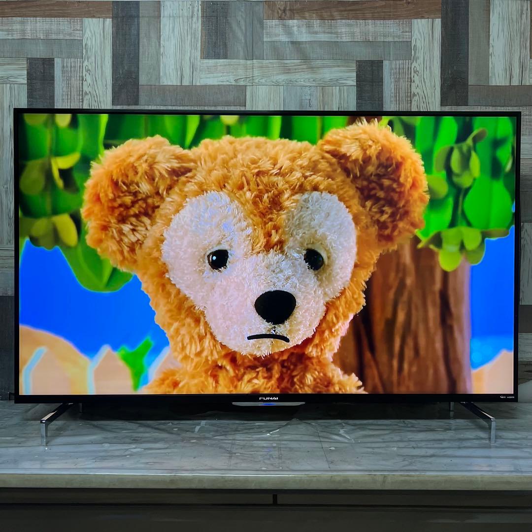 全国送料込❣️フナイ55型4Kテレビ録画機能付YouTube.Netflix視聴可