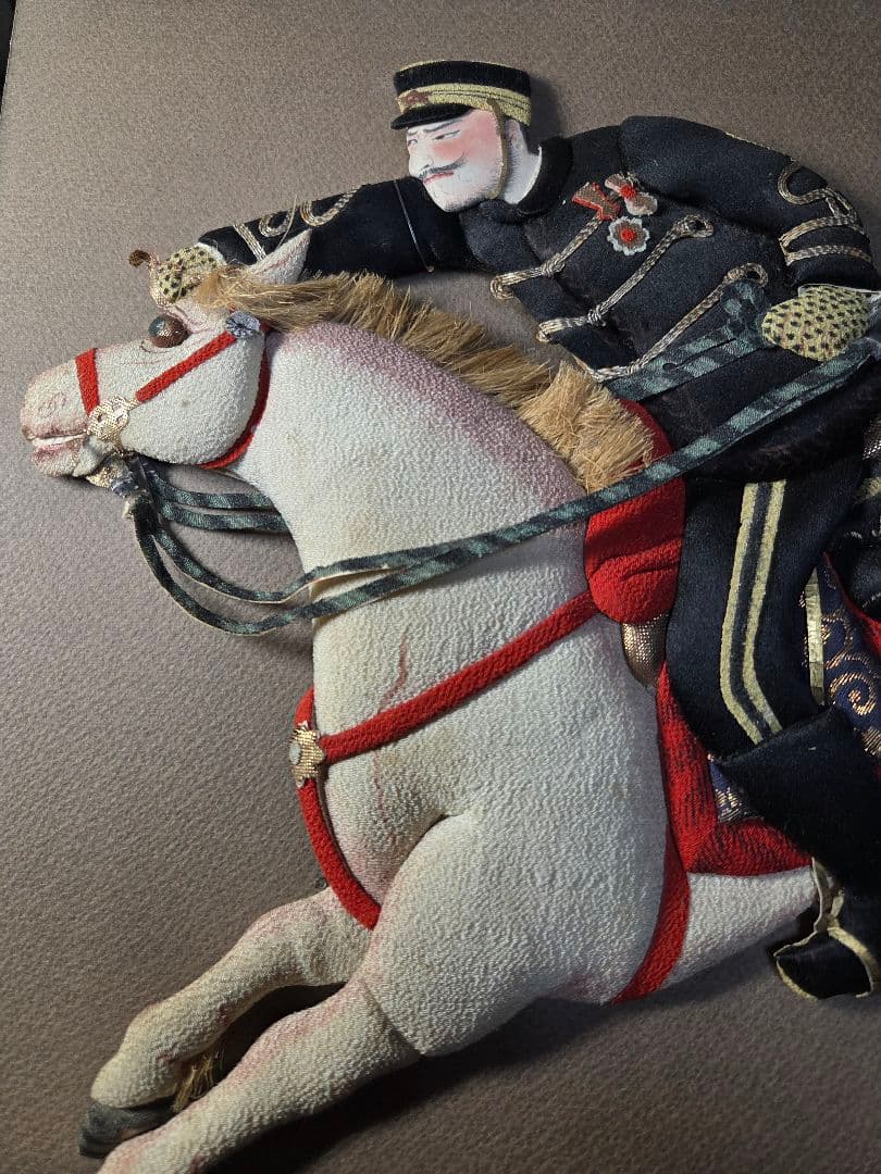 布貼り絵　アート作品 明治陸軍将校