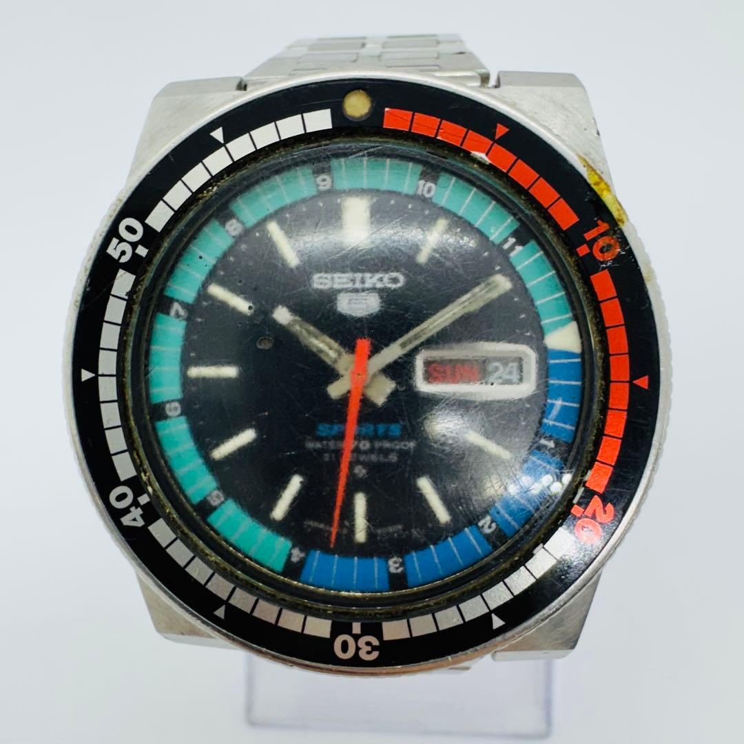 ✨SEIKO✨セイコー5✨6119-6050✨スポーツ✨ブラック文字盤✨腕時計✨