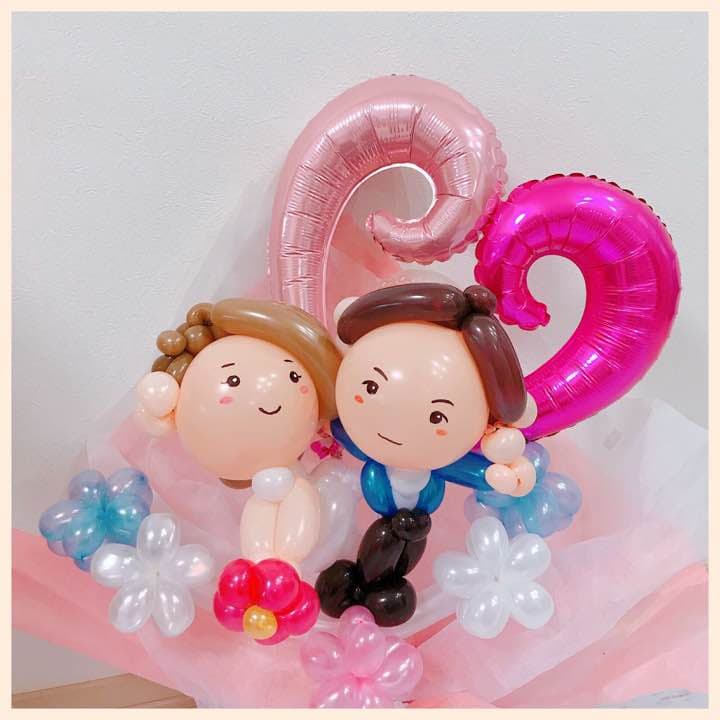 新郎新婦バルーン電報〜詳細変更可能です(❁´ω`❁)〜
