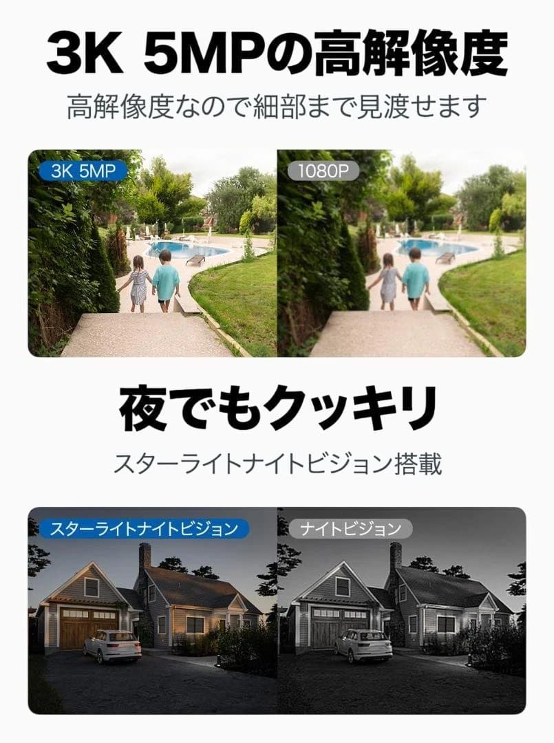 屋外カメラ WiFi ネットワークカメラ 無線/有線接続 みまもりカメラ