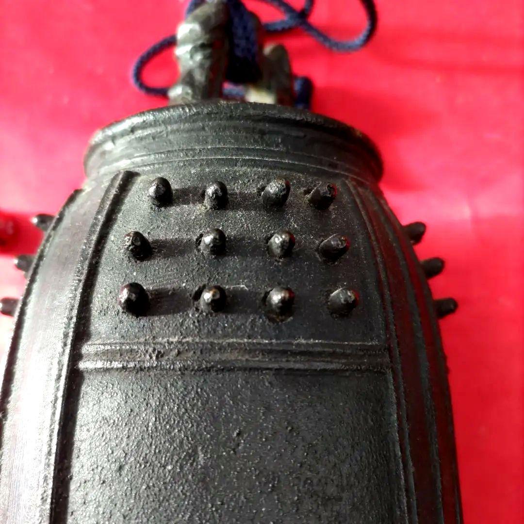 鐘　釣鐘　半鐘　梵鐘　銅製　撞木　半鐘打ち付　約910ｇ　骨董　時代物