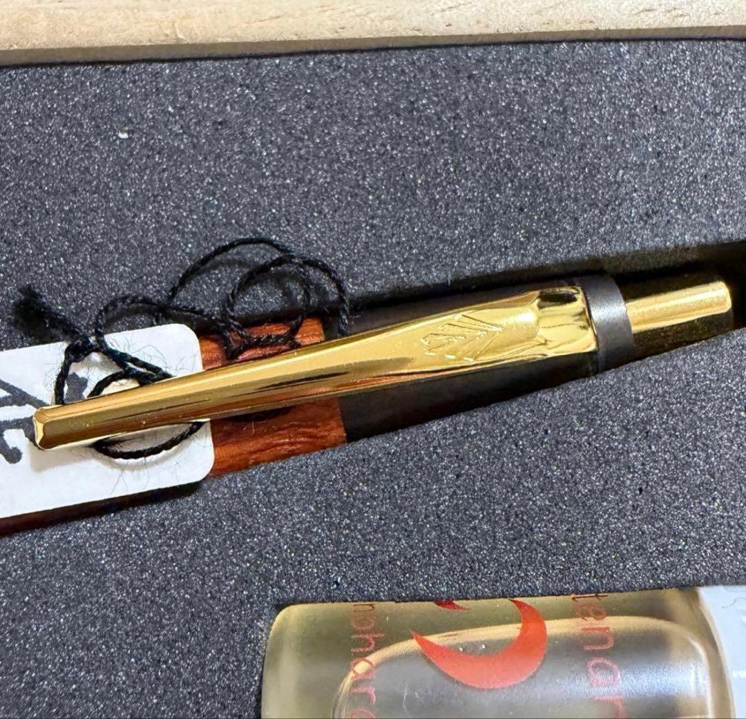 野原工芸花梨斑紋金具黒染めシャープペンシル