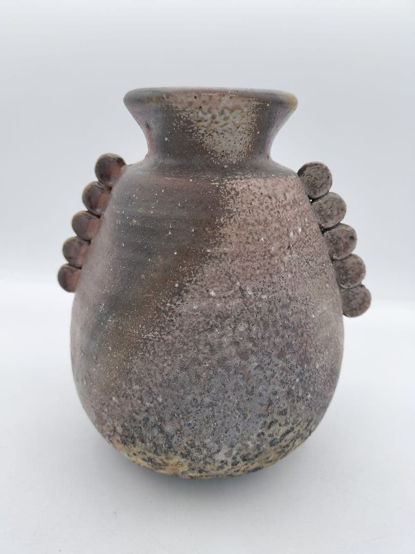 c272【新品・未使用】花入 備前 舟虫 木村陶峰 木箱 茶道具