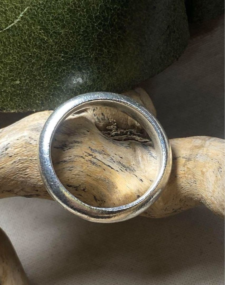 カレン甲丸ラウンド Karen silver リングシンプル 幅広銀指輪　Cwい