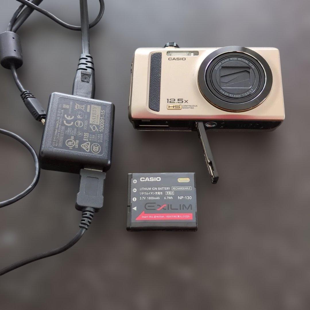 【動作OK】CASIO EXILIM EX-ZR300 ゴールド12.5倍ズーム