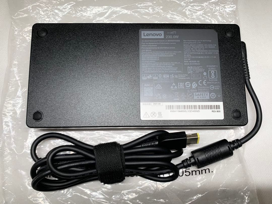 Lenovo 純正 230W ACアダプタースリムチップ ADL230NLC3A