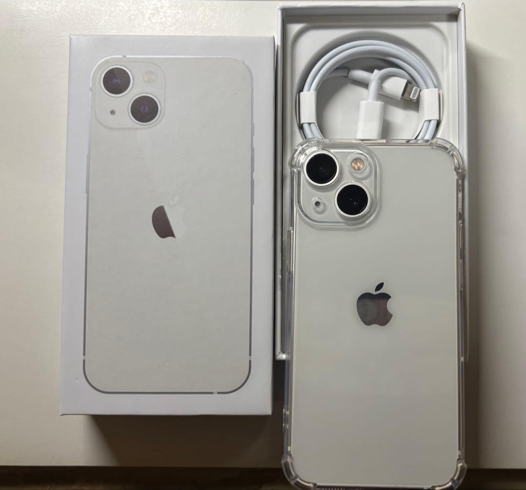 バッテリー100% iPhone13mini 128GBスターライト 実質新品