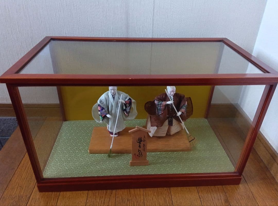 【京都島津】日本人形ガラスケース付き豊玉作浮世人形