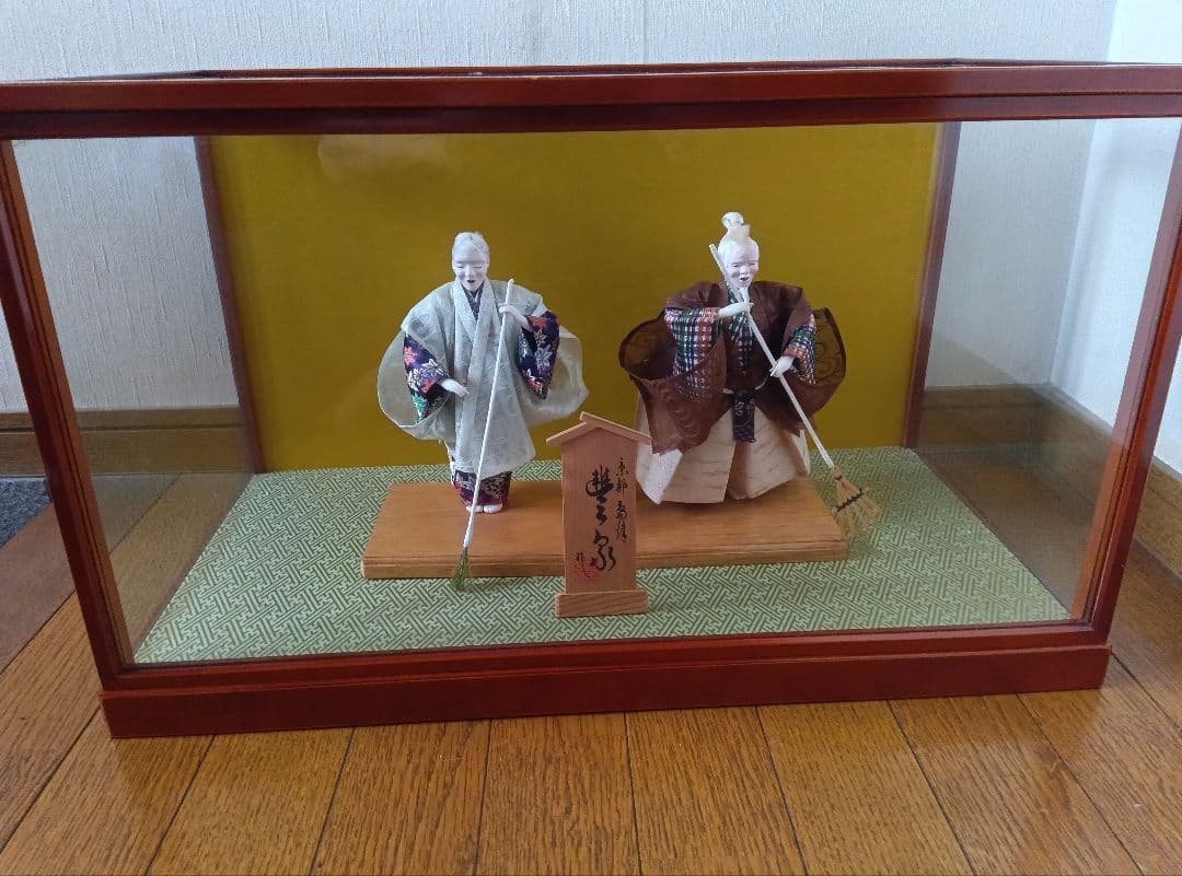 【京都島津】日本人形ガラスケース付き豊玉作浮世人形