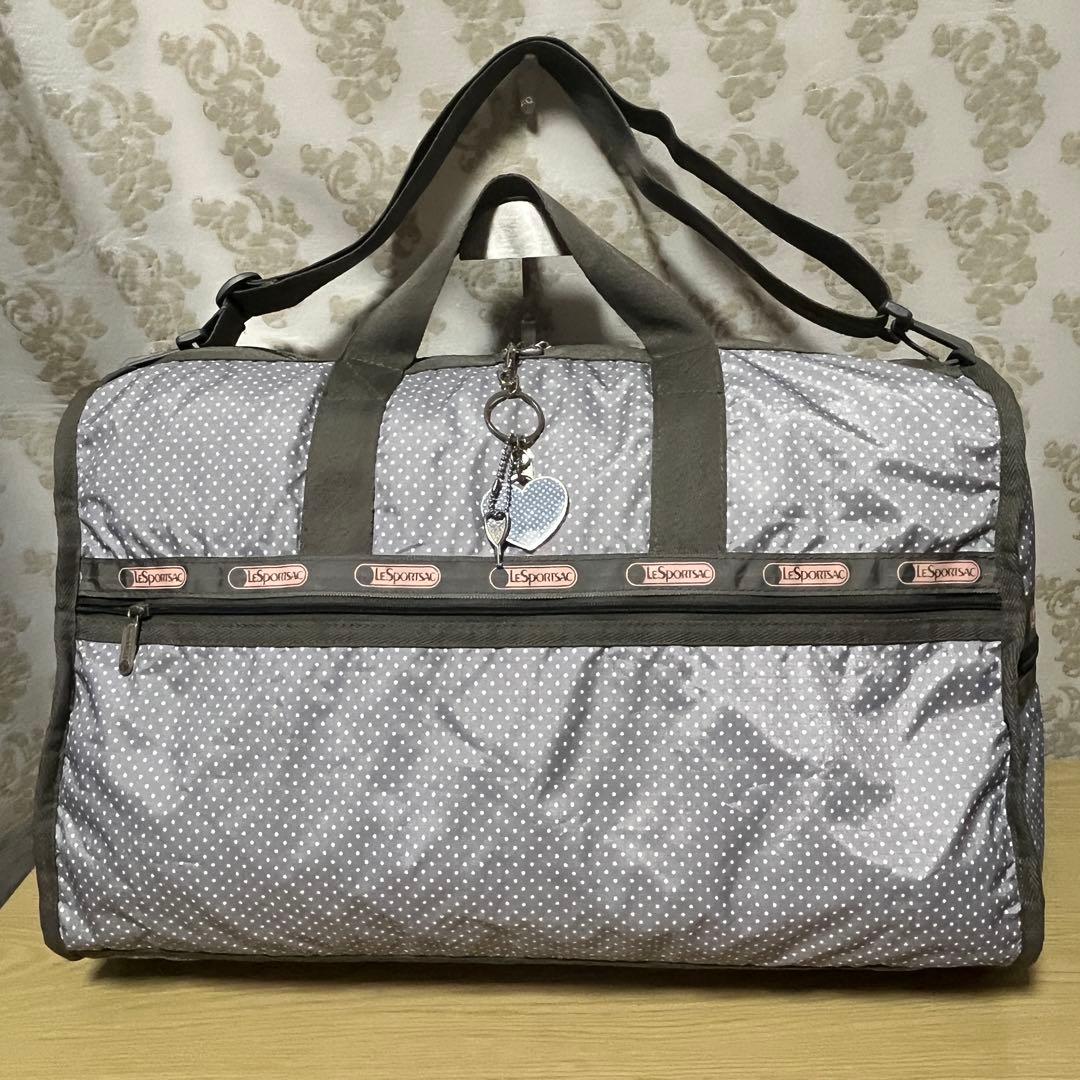 極美品☆LESPORTSACレスポートサック2wayボストンバッグ特大ドット柄