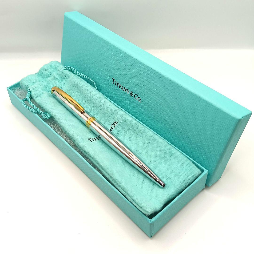 美品✨️Tiffany & Co. Tクリップ ボールペン シルバー＆ゴールド