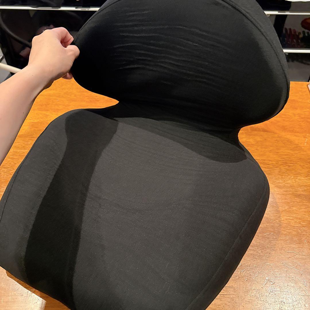 ⭐️ 低反発 クッション 座布団 一体型 クッション お尻クッション ブラック