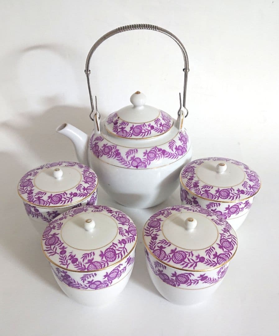 昭和レトロ 東陶製 急須 湯呑みフルセット 希少 貴重茶器セット 当時物