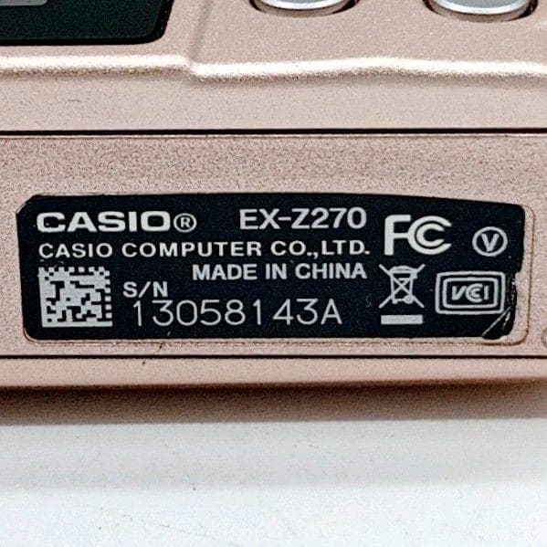 ジャンク CASIO EX-Z270 ゴールド EXILIM デジカメ カシオ