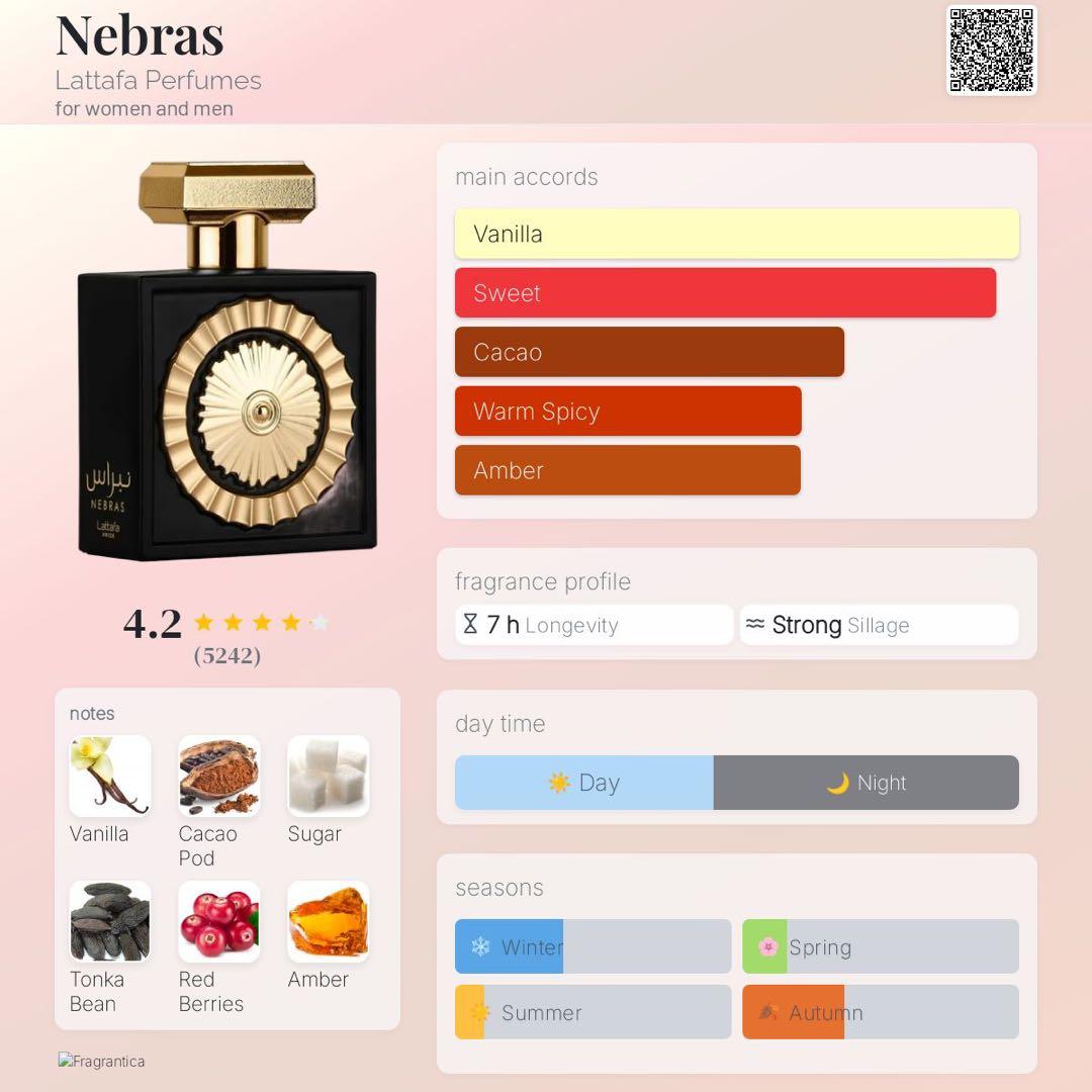 香水(女性用) Lattafa Nebras Eau de Parfum 100ml