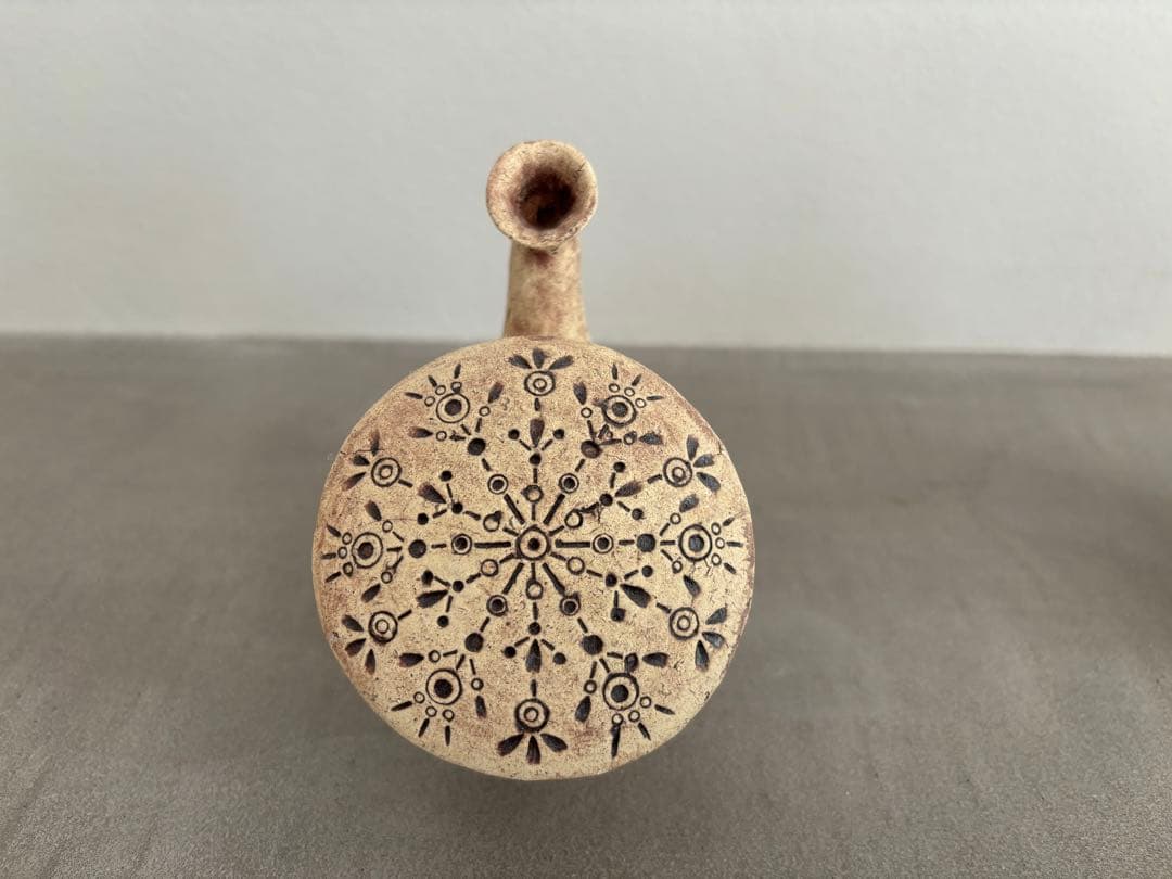 北川タケシ　レア　オブジェ　置物　陶器　鳥　犬