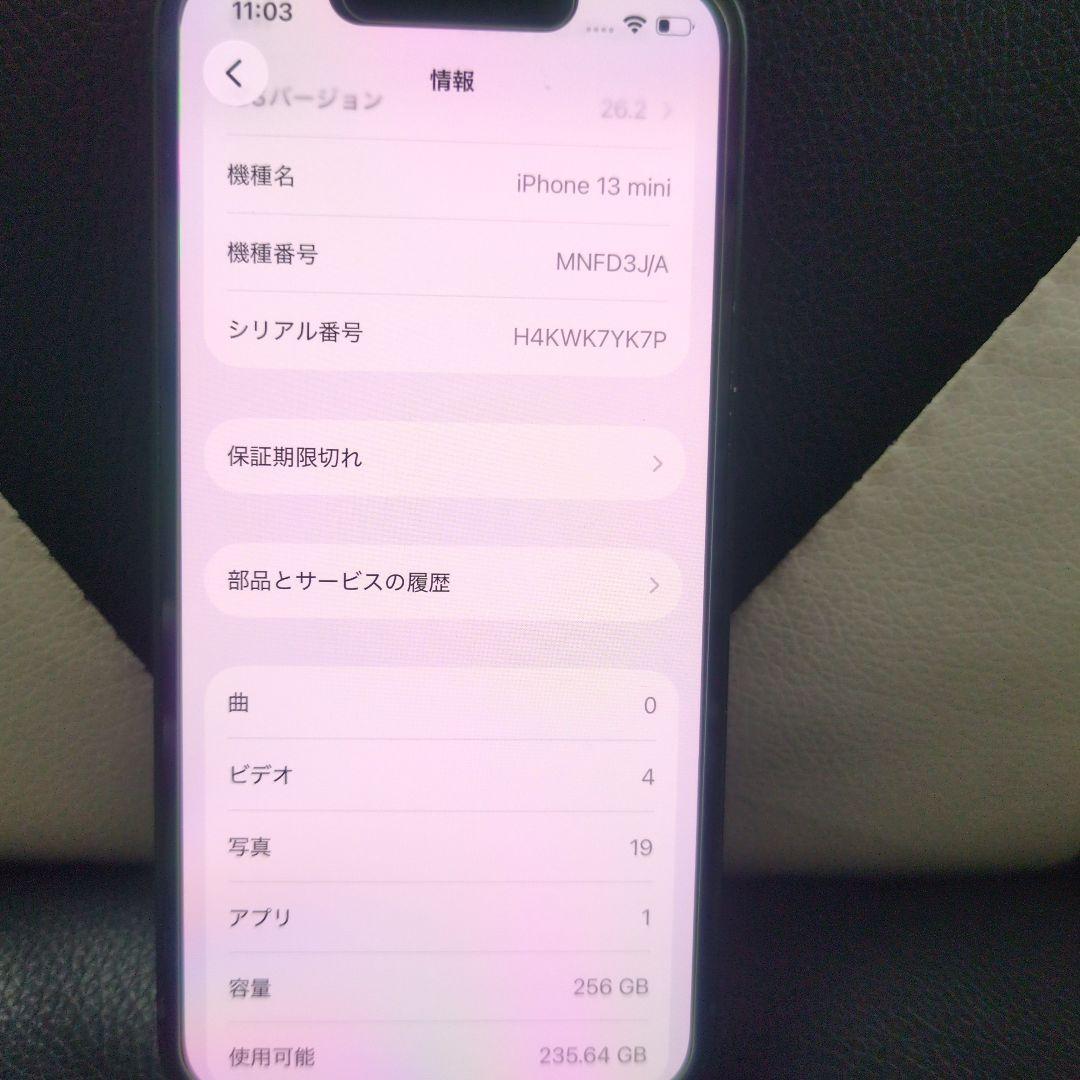 120　極美品　iPhone 13 mini 256gb 緑　SIMフリー