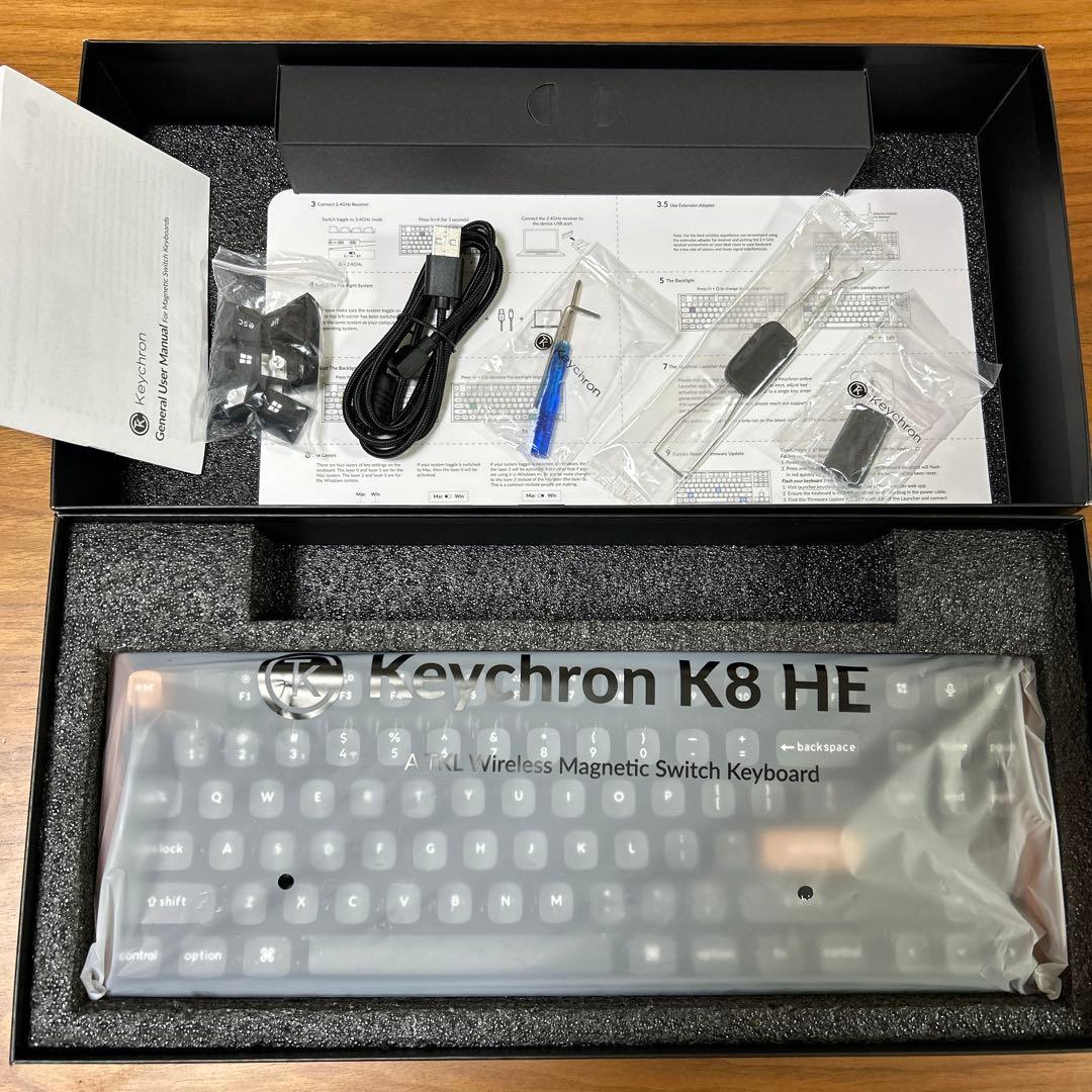 【極美品】Keychron K8 HE US配列 Dawnスイッチおまけ付