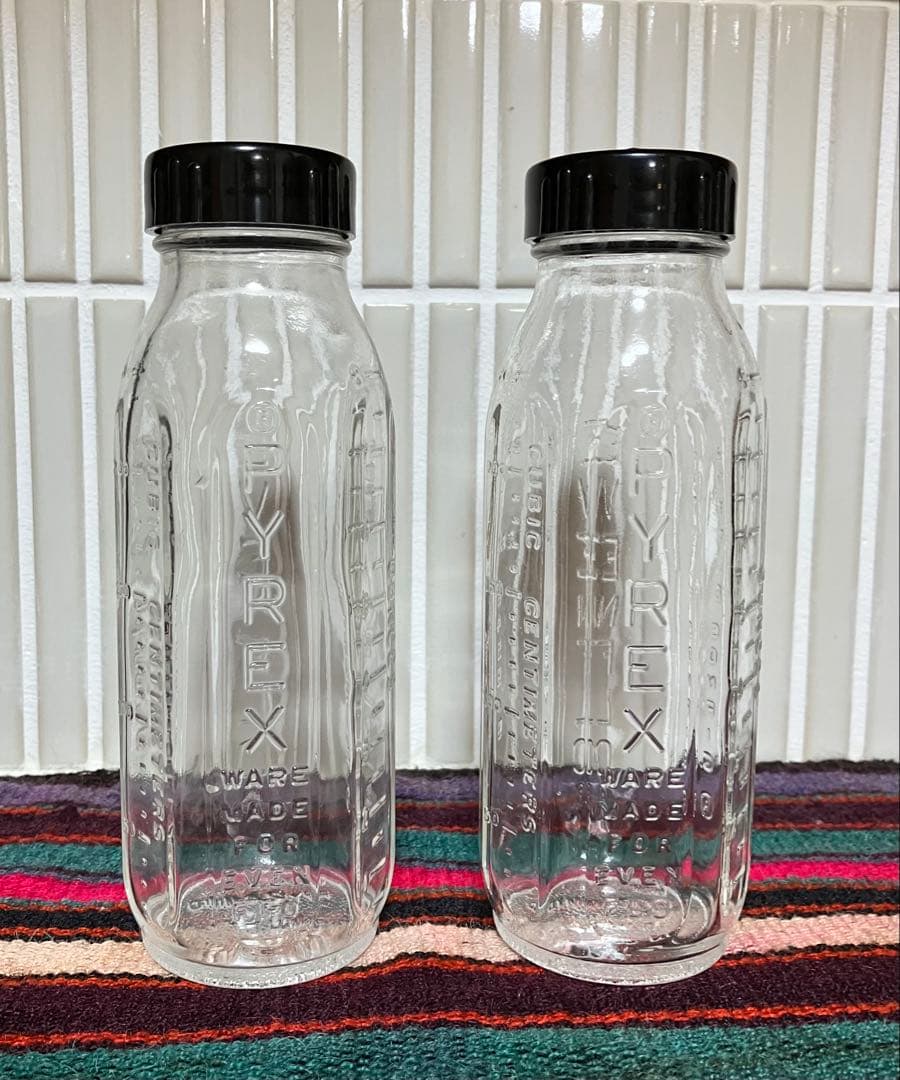 Pyrex Evenfloガラス製哺乳瓶 ヴィンテージ オールドパイレックス
