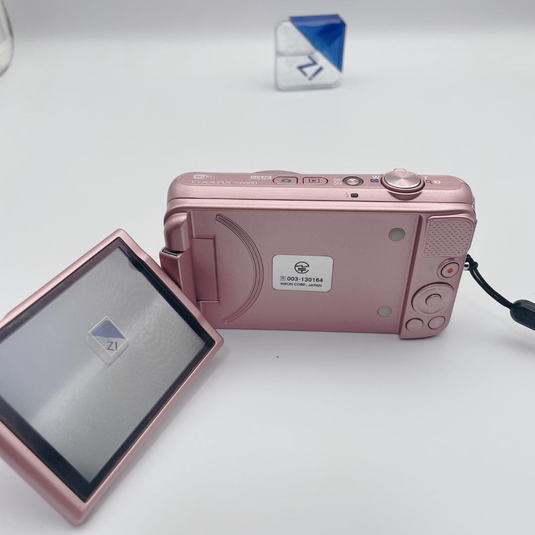 未使用級✨Nikon COOLPIX S6600 ピンク Wi-Fi搭載 自撮り