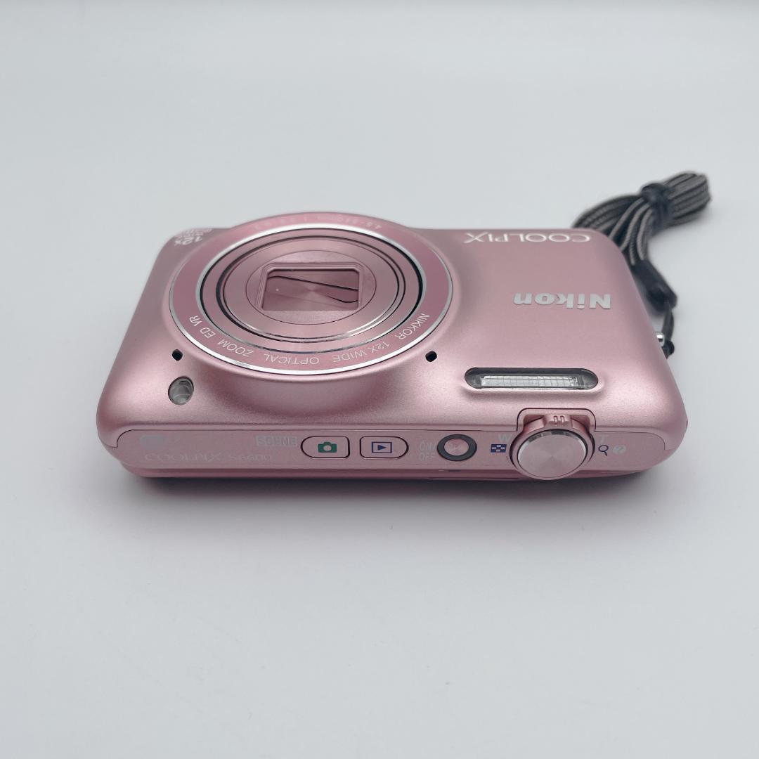 未使用級✨Nikon COOLPIX S6600 ピンク Wi-Fi搭載 自撮り