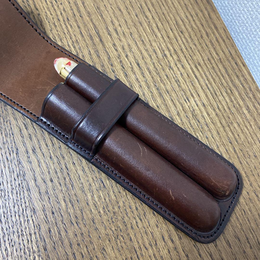 【2/27 16時までお値引き】ハンスオスター　皮革　ペンケース　デンマーク
