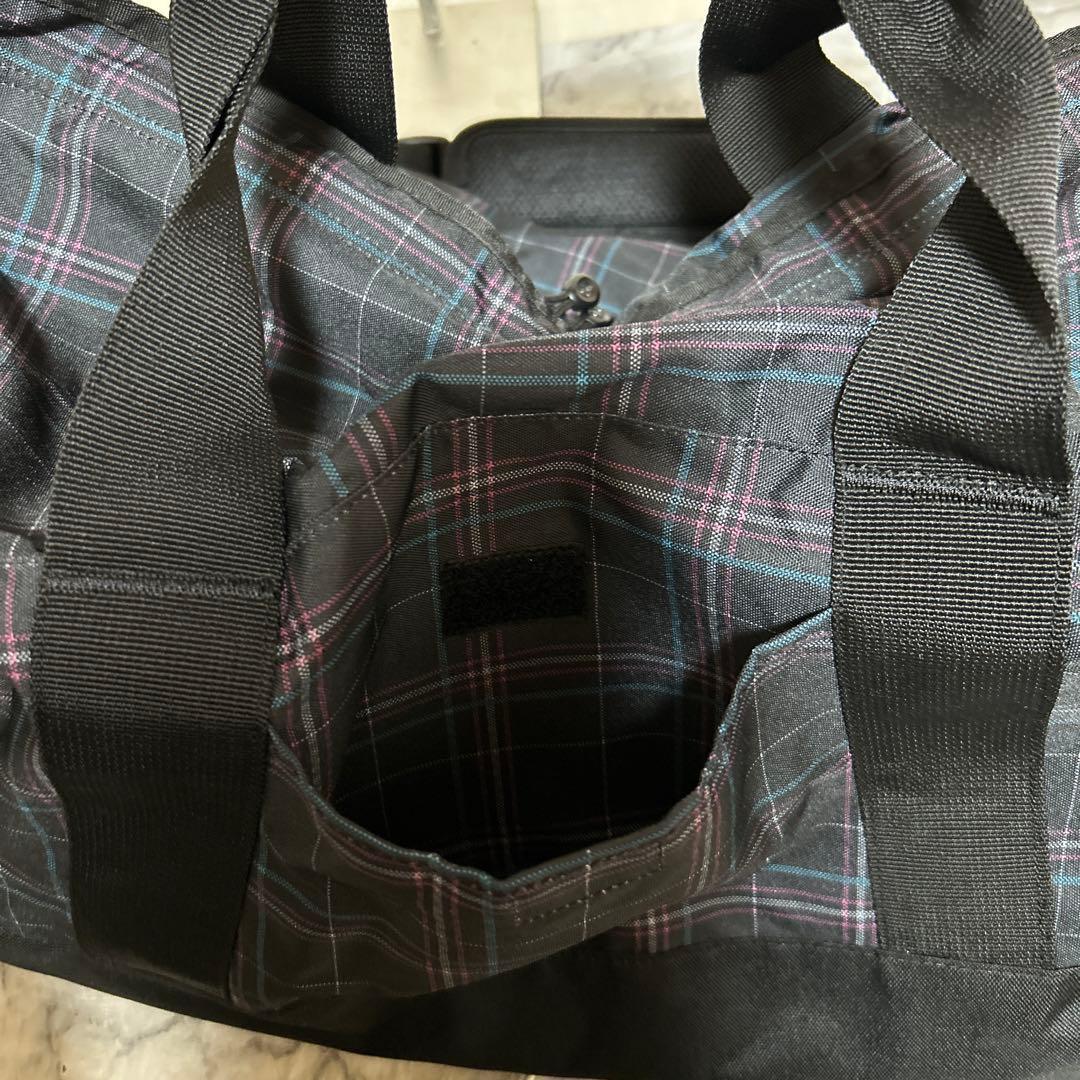【コールマンボストンバッグ】チェック黒ブラックメンズレディーススポーツ旅行刺繍