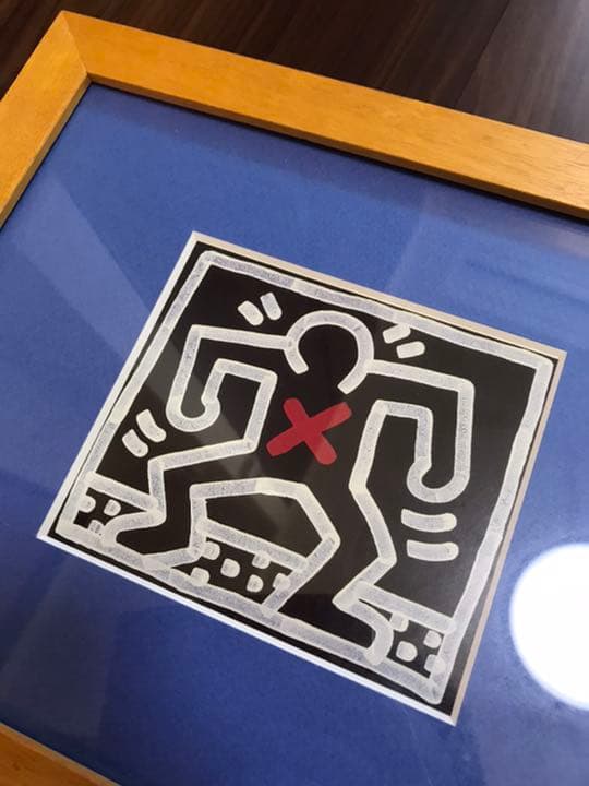 キースヘリング　ポップアート　ポスター　Keith Haring 額　スタンド付