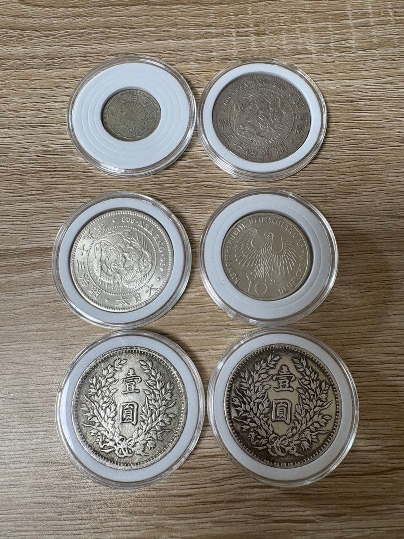 古銭　竜一円銀　龍一円銀貨　一圓銀貨　旧一円銀貨　袁世凱　鳳凰50銭　銀貨