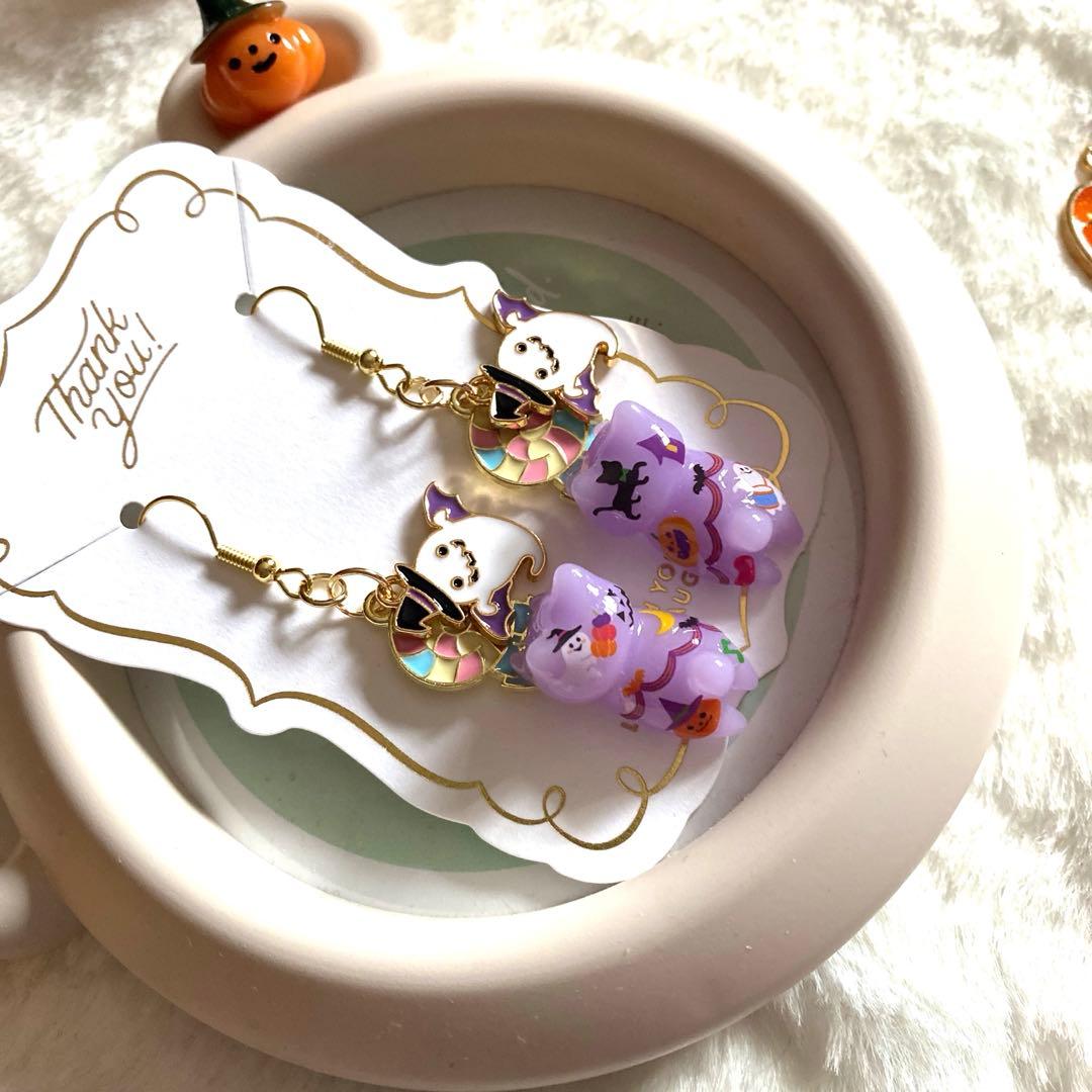 ☆Halloween猫ちゃんピアス☆B( ᜊº-° )ᜊ
