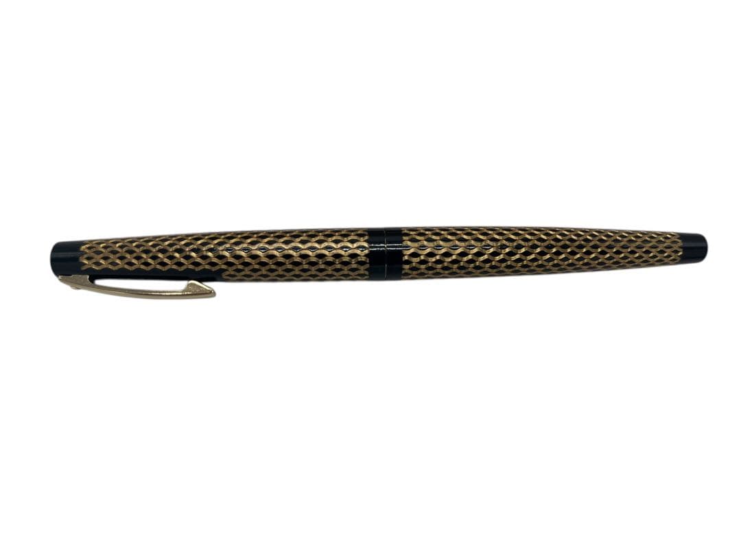金 K14 Sheaffer Targa 万年筆 シェーファー ゴールド 網模様