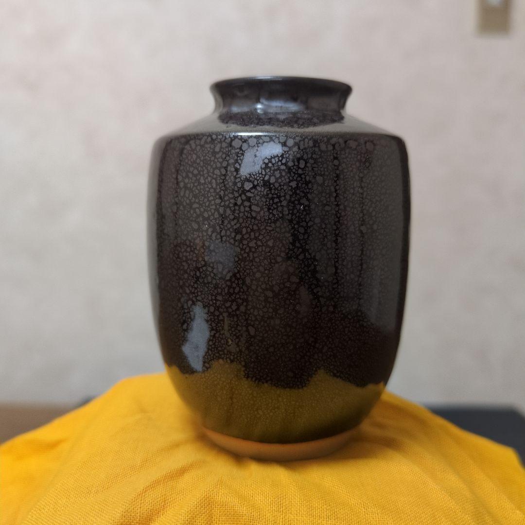 茶入 茶道具 油滴天目 彦四郎作　フタ無し　仕服無し
