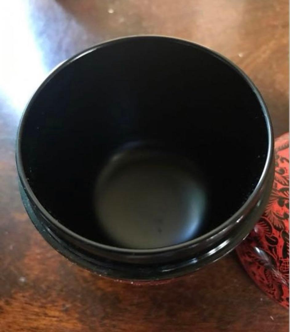 美品　茶道具　讃岐漆器　蒟醤塗　茶入れ　隆之作　共箱付き　丁寧に描かれた