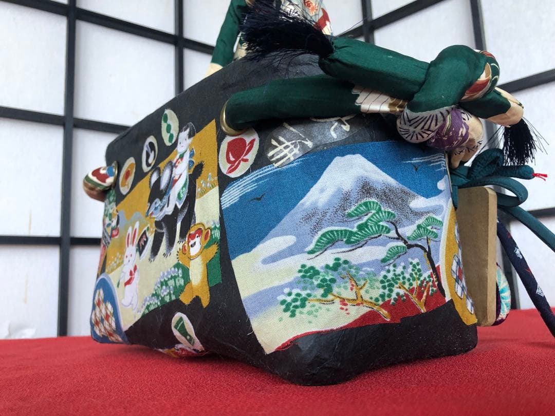 一閑張り　一閑張りバック　正絹古布　昔話　金太郎