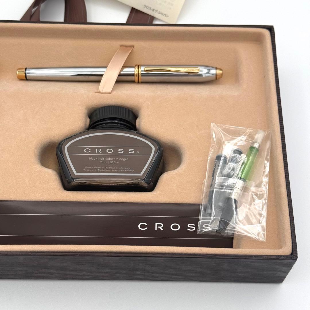 Cross 万年筆　インク付き　刻印あり　クロス