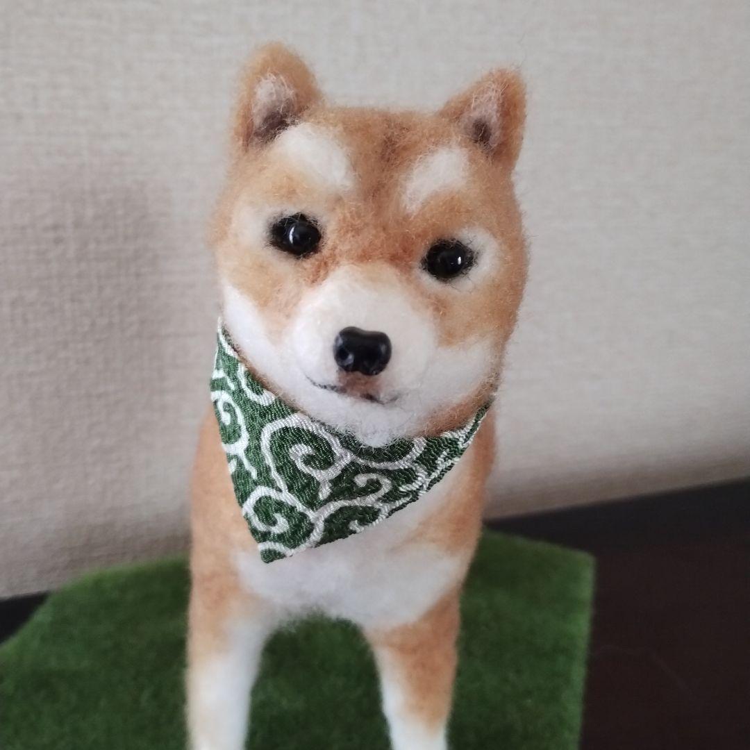 柴犬 羊毛フェルト人形