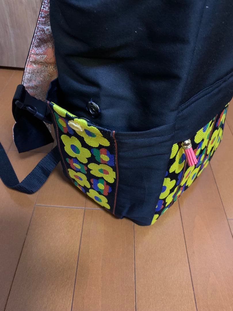 黒帯リメイクリュック　畳縁とコラボ❤️マルメッコ風❤️