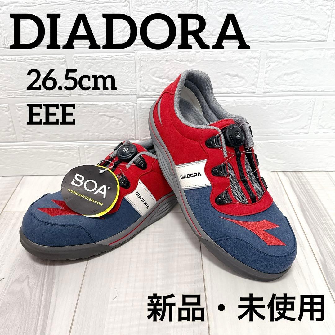 DIADORA 26.5cm EEE 安全靴 作業靴 ディアドラ 赤　青 BOA